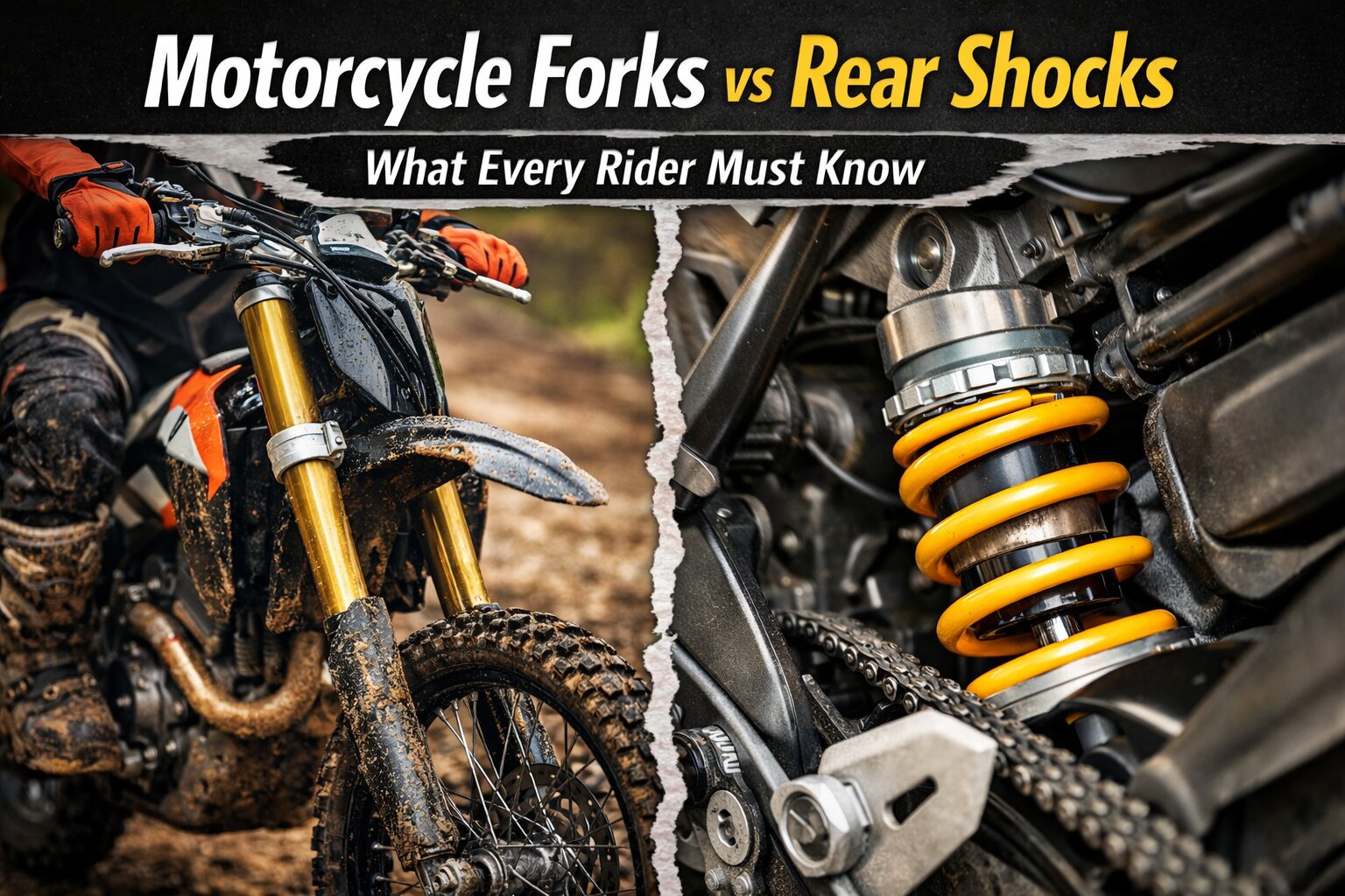 Motorcycle Forks vs Rear Shocks: What Every Rider Must Know