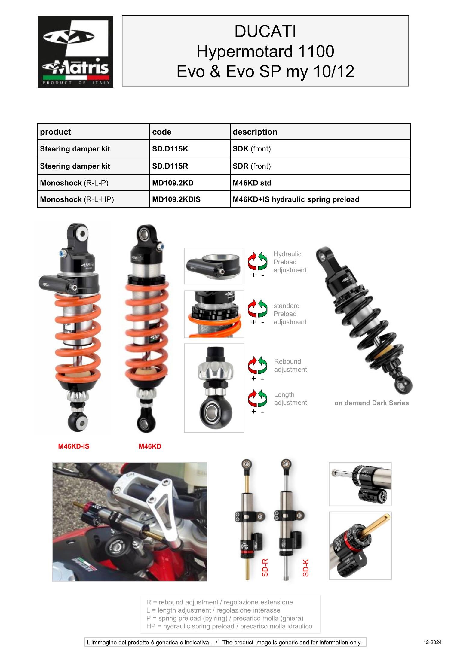 Hypermotard 1100 Evo & Evo SP (10-12)