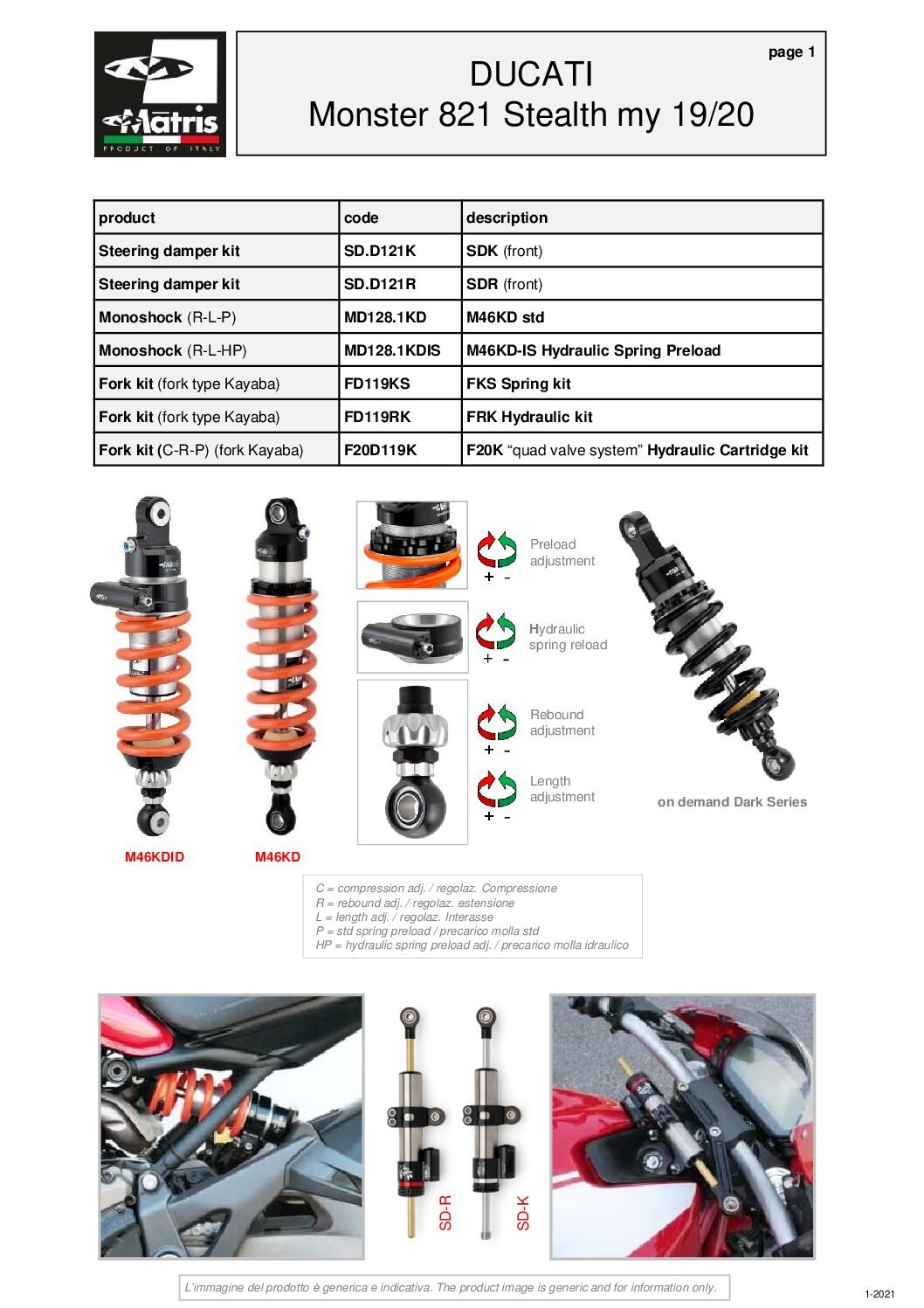 Monster 821 Stealth 19-20