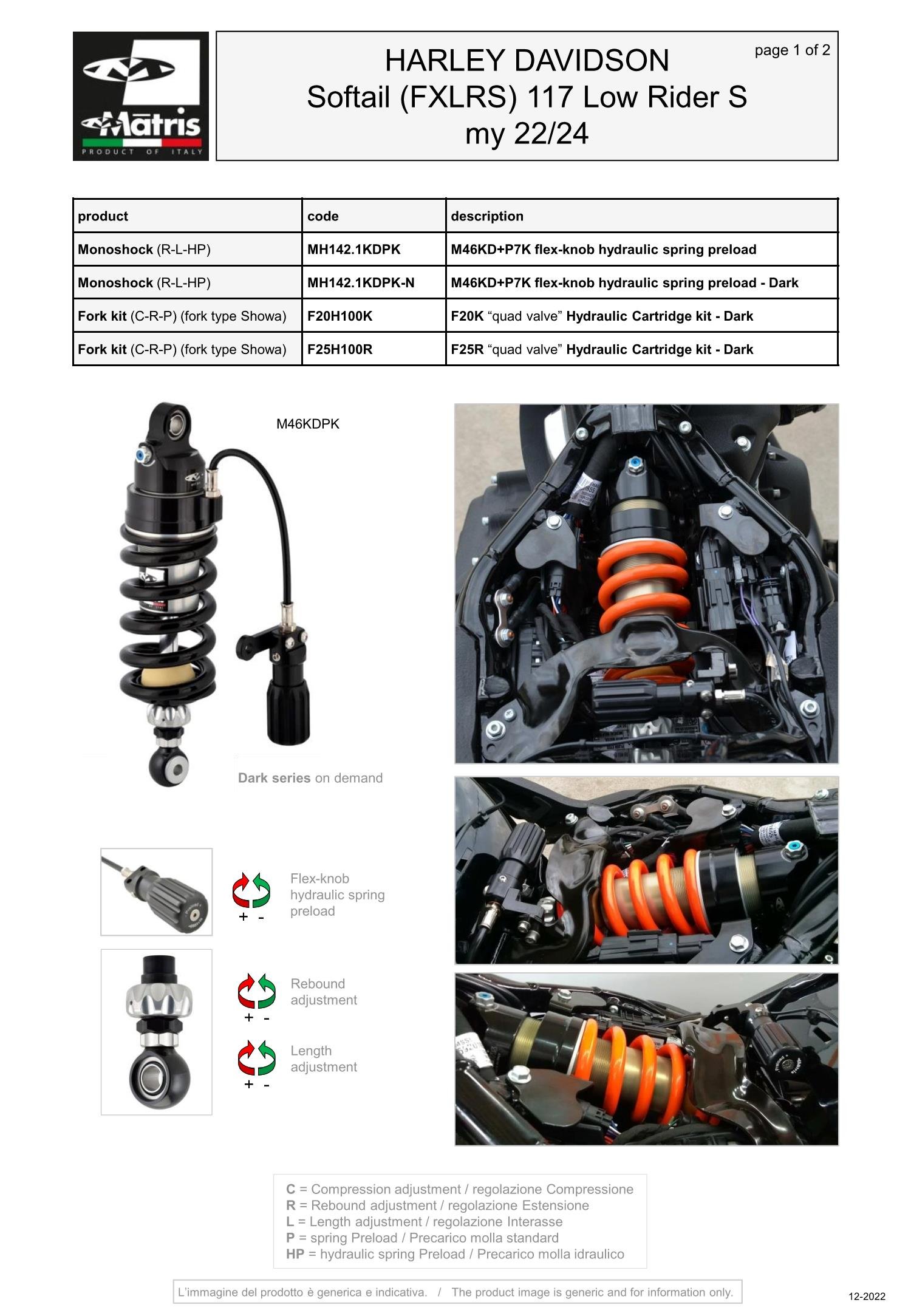 Softail (FXLRS) 117 Low Rider S (22-24)