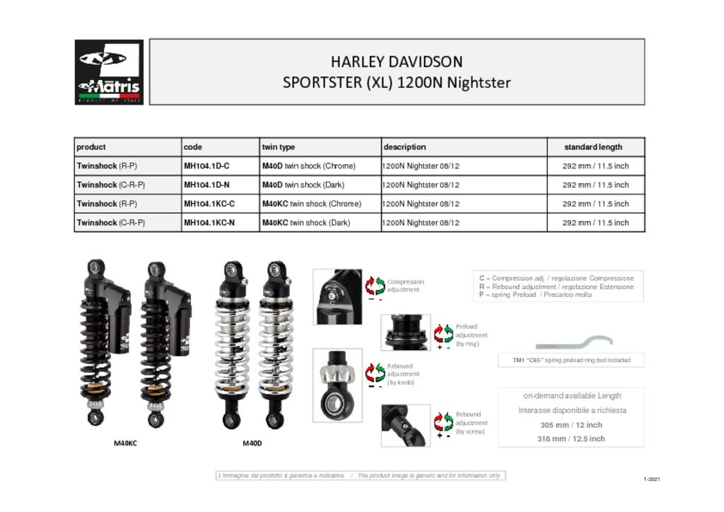 Sportster (XL) 1200N Nightster 08-12