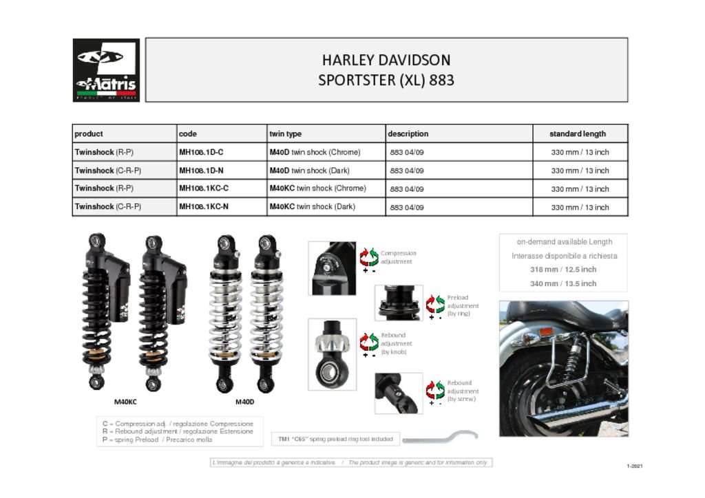 Sportster (XL) 883 04-09
