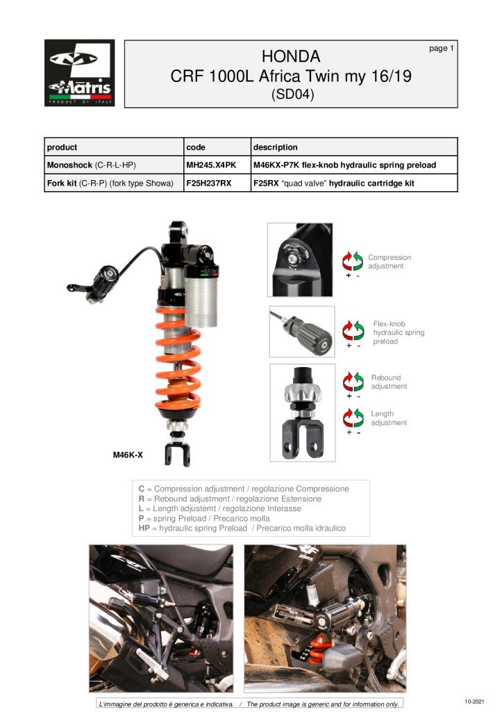 CRF 1000L AfricaTwin 16-19