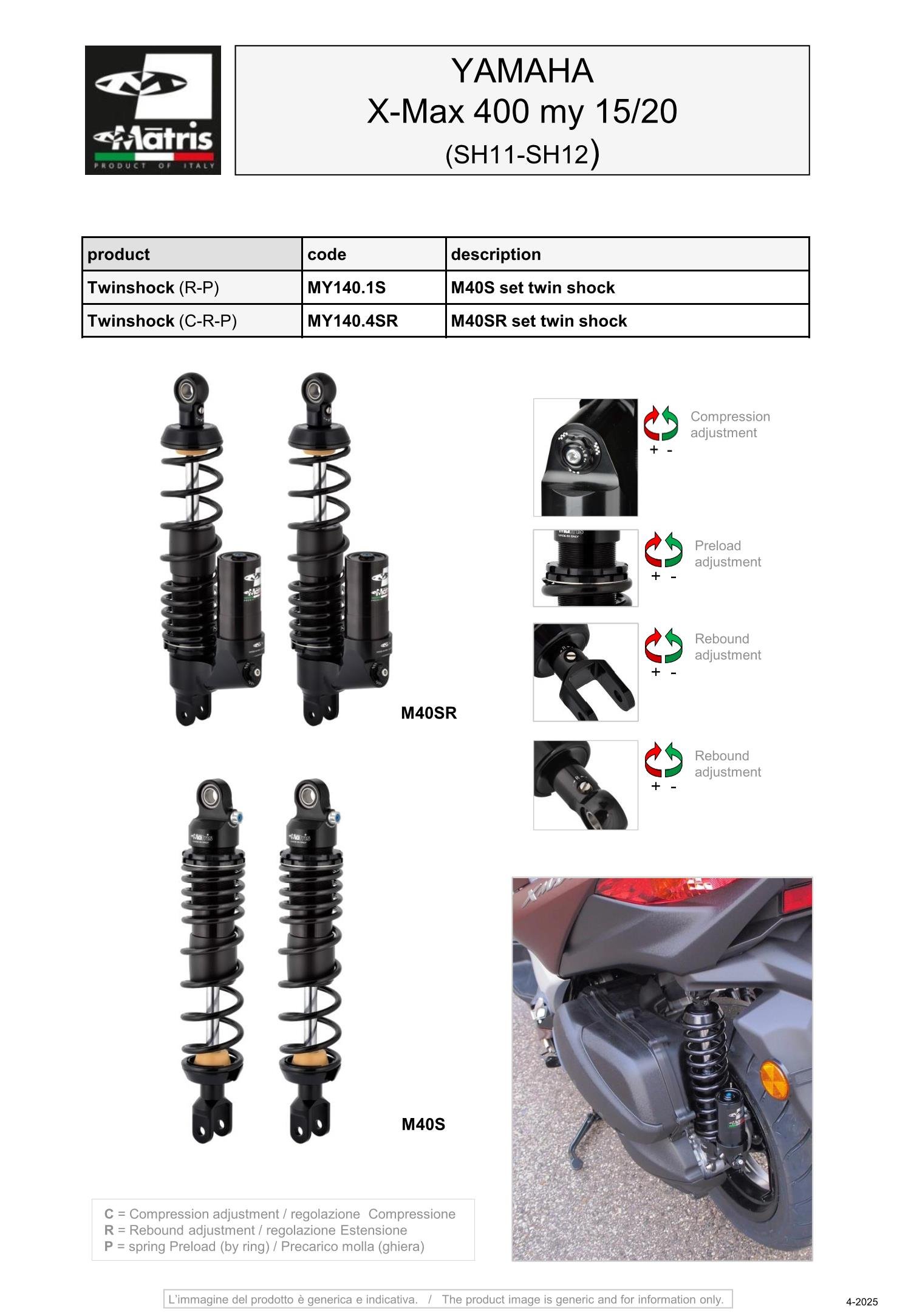 X-MAX 400 (SH11-SH12) 15-17 & 18-20