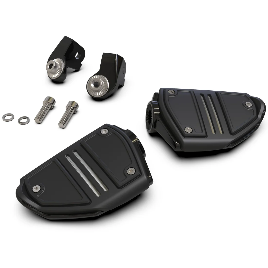 Twin Rail Footrests w/ Driver Adapters